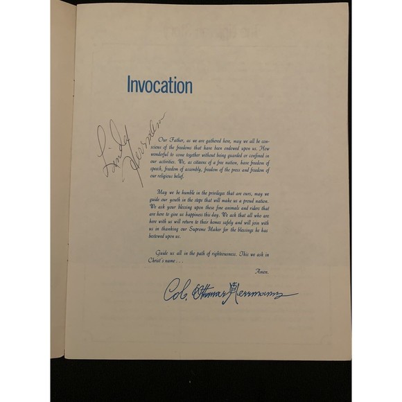 Hermann Royal Lipizzan Stallions, Autographed, 2 Booklets & postcard 1970s - Picture 3 of 12